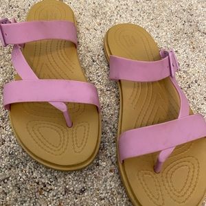 Lavender Croc Sandals, Size 7